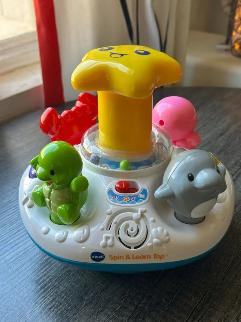VTech Spin & Learn Top – Sea Animals Toy (Tested & Working) Dolphin Crab Turtle